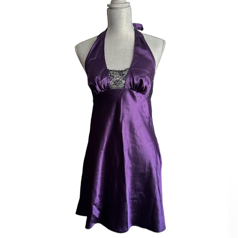 Frederick’s of Hollywood Satin & Lace Babydoll Dress